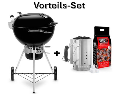 Weber Holzkohlegrill Master-Touch GBS Special Edition E 5775 Black + Sear Grate - Vorteils-Set