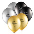 Luftballon Frohes Neues Jahr, 6 Stück